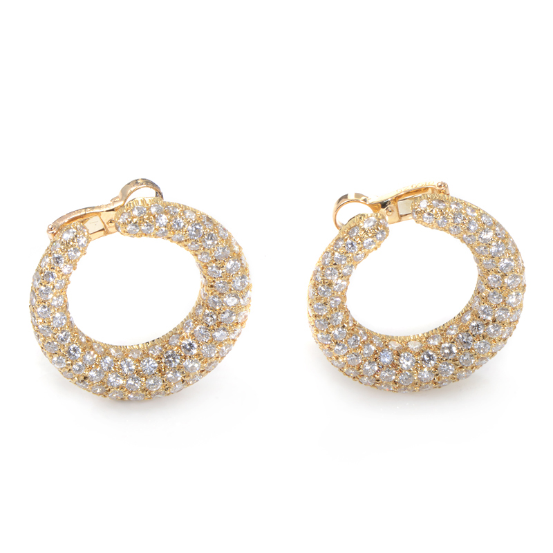 cartier yellow diamond earrings
