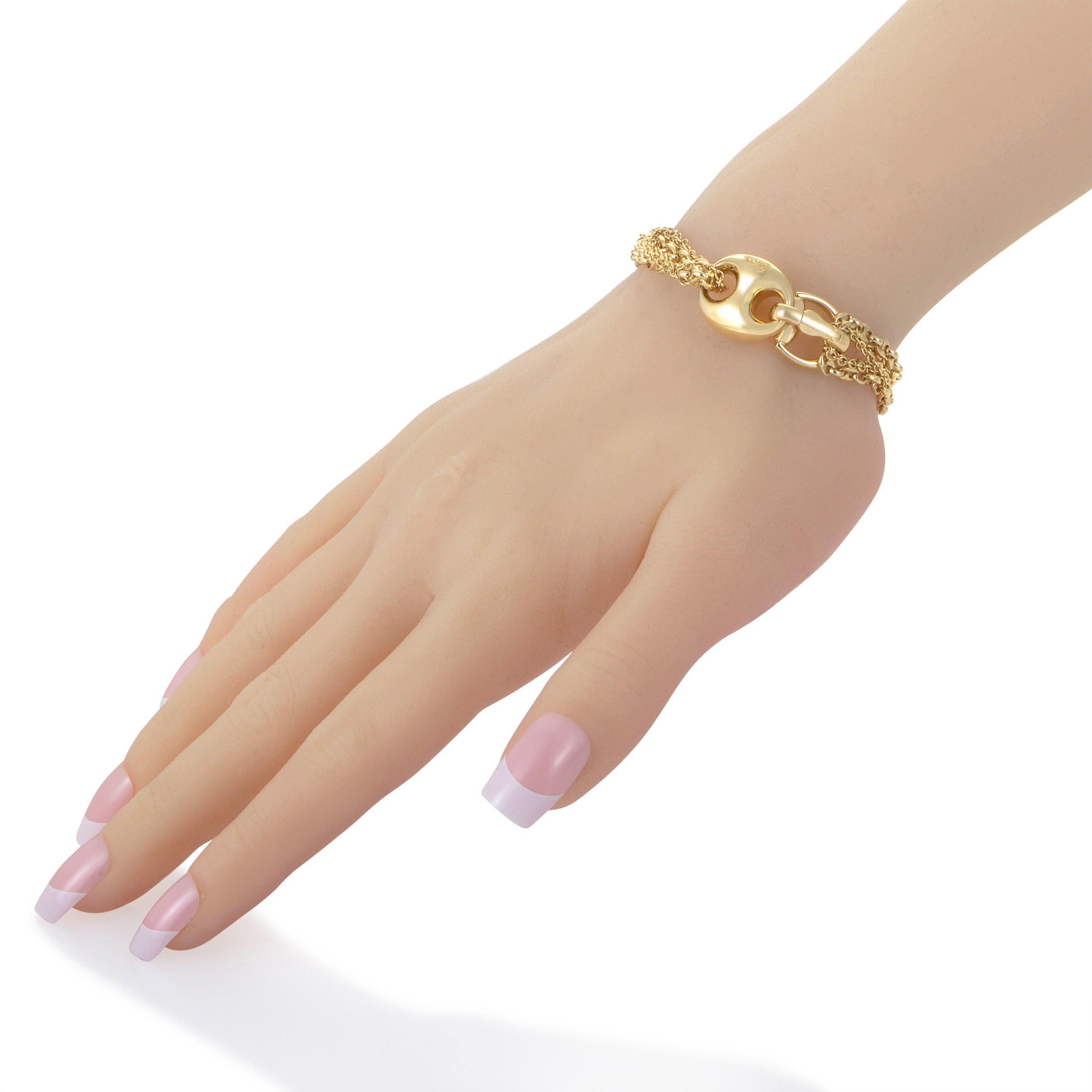 Gucci Horsebit Marina Womens 18K Yellow Gold Bracelet