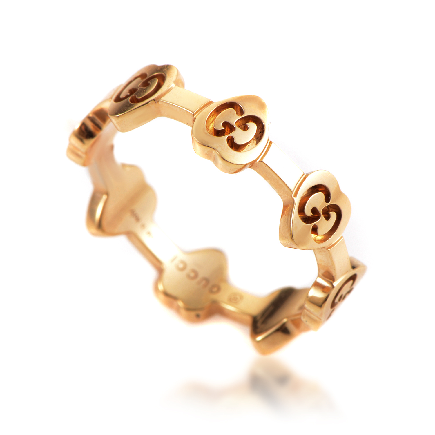 Gucci Icon Women's 18K Rose Gold Heart Band Ring CUOREJR eBay