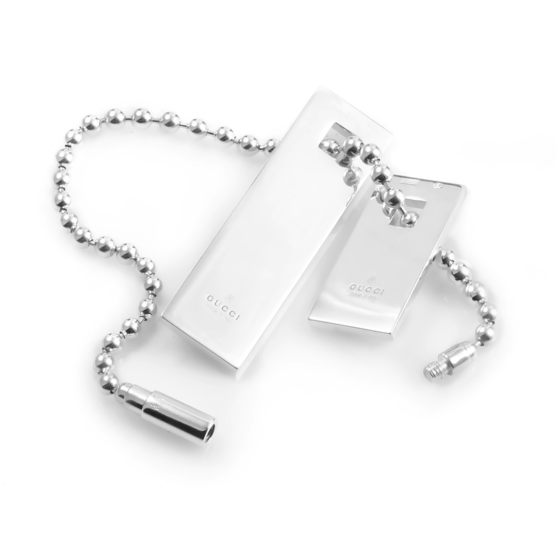 Gucci Sterling Silver Dog Tag Key Chain GUC09010615 eBay