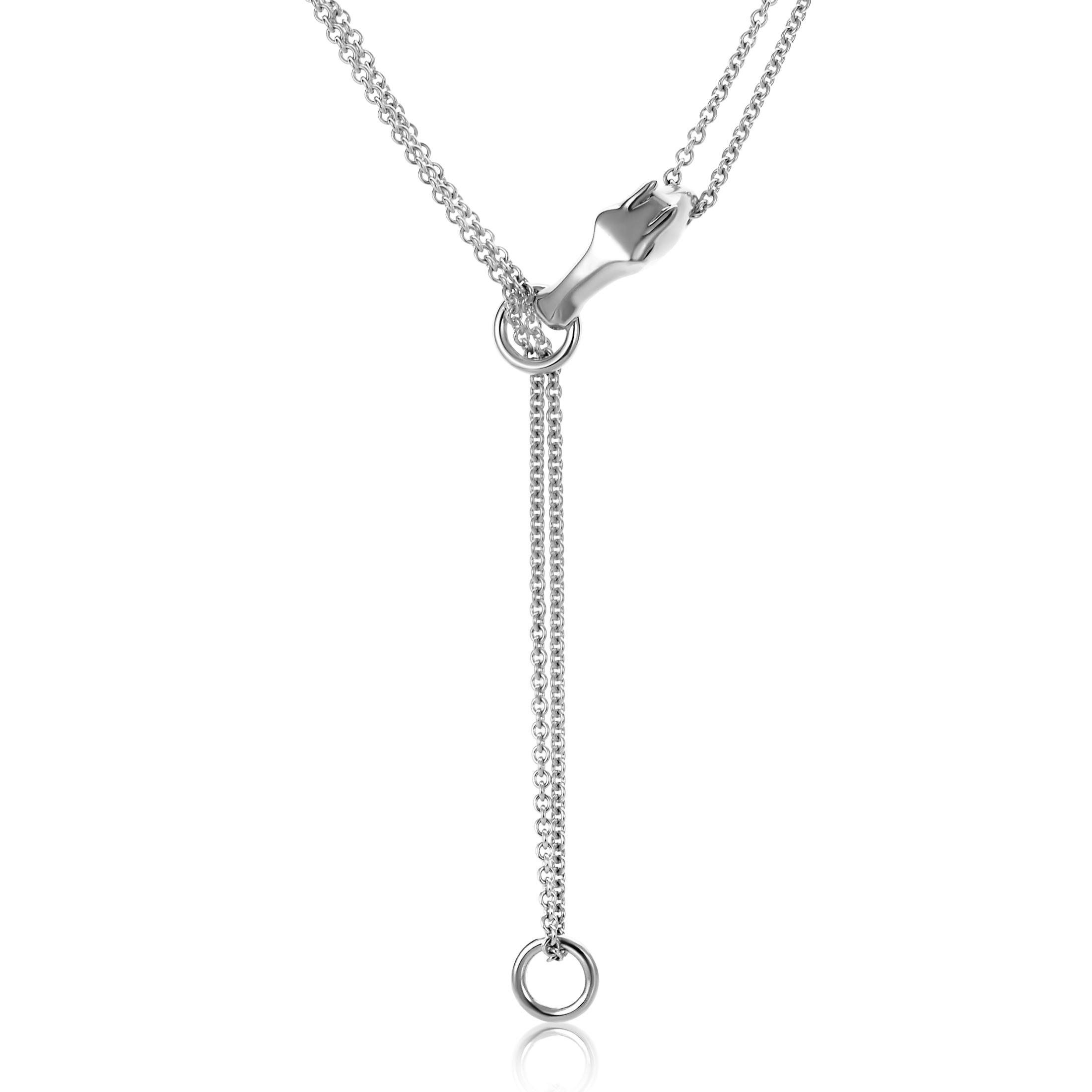 Hermès Galop Womens Sterling Silver Lariat Necklace eBay