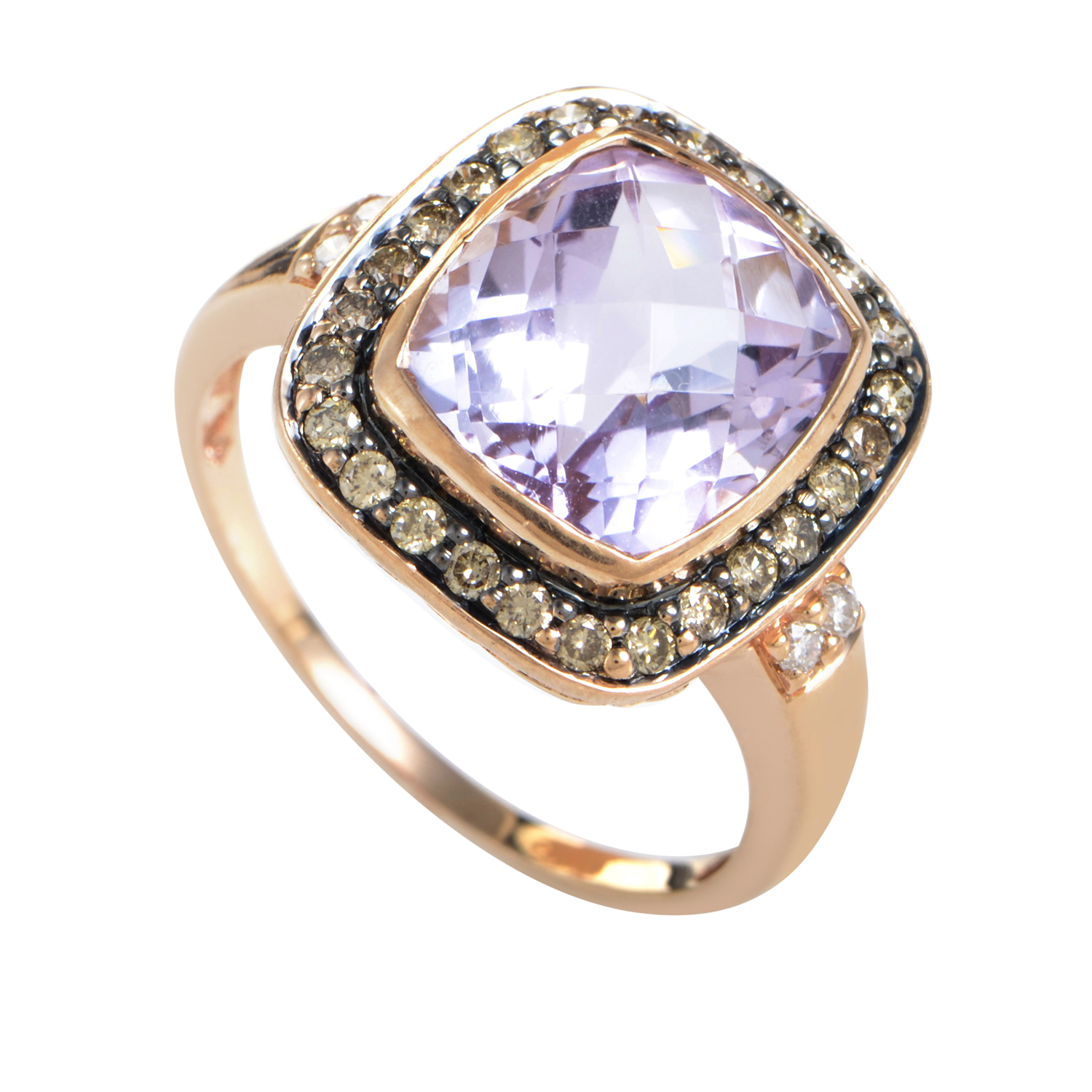 LeVian Women's 14K Rose Gold MultiDiamond & Amethyst Ring LEV14072216