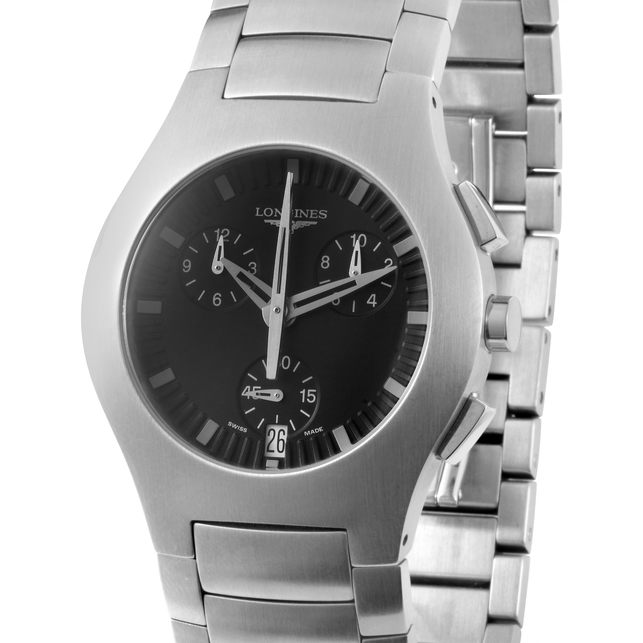 Longines Opposition Men's Stainless Steel Quartz Chronograph Watch L3 