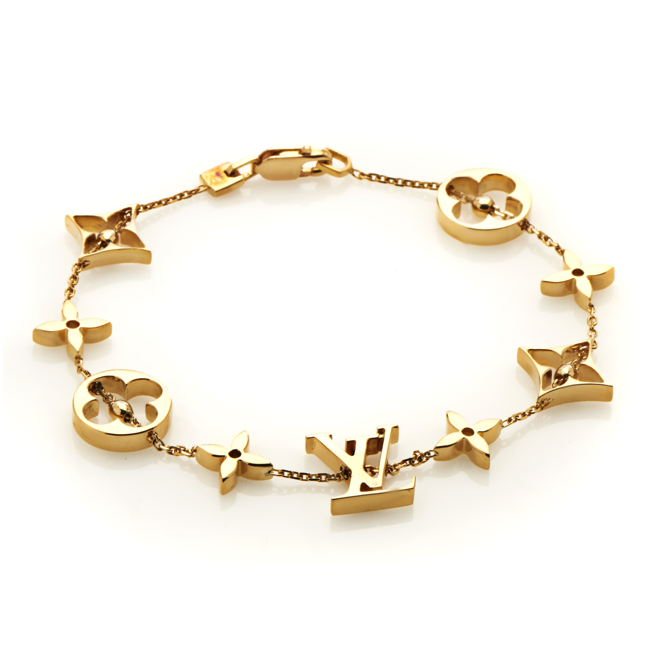 Estate Louis Vuitton Idylle Blossom Womens 18K Yellow Gold Bracelet | Luxury Bazaar | www ...