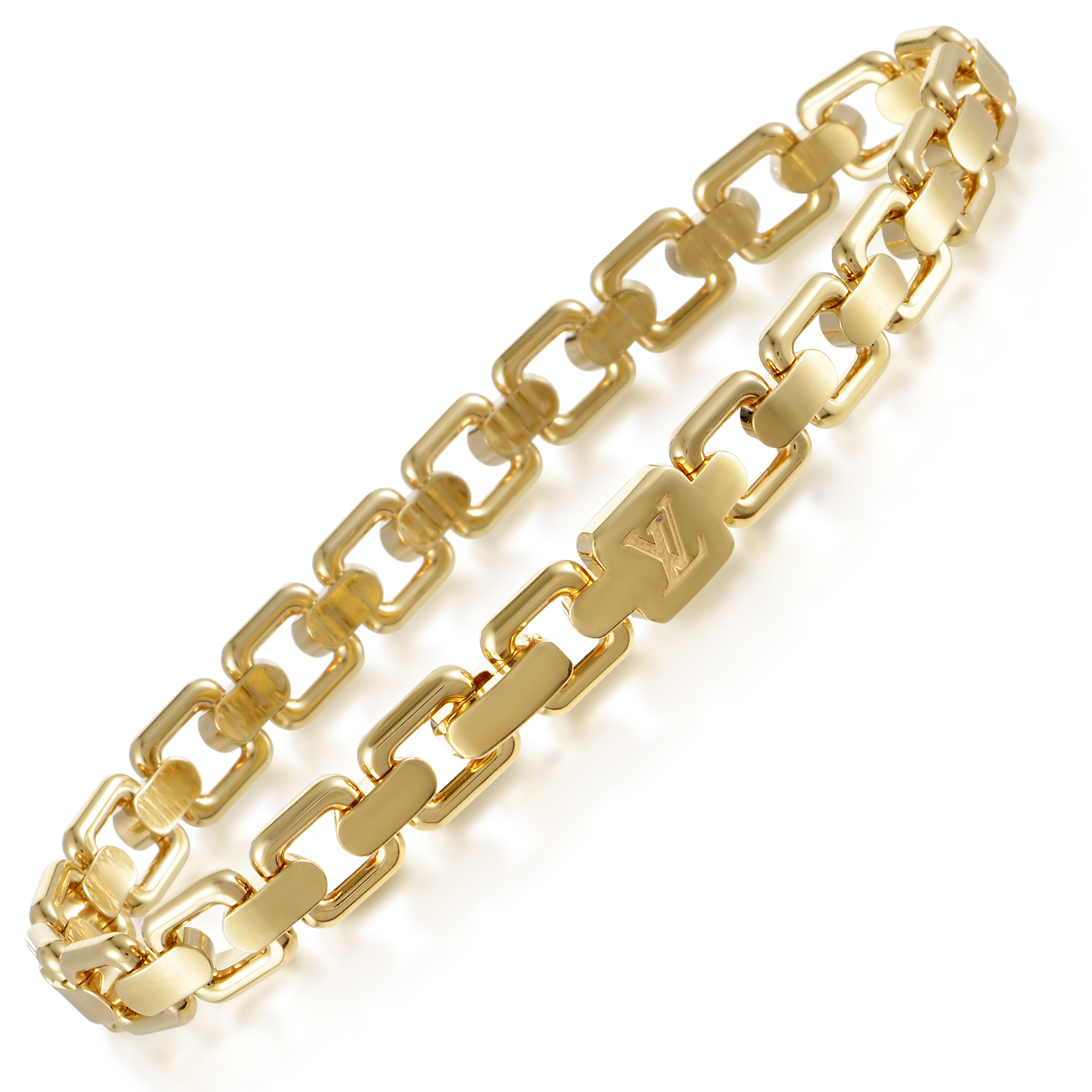 Louis Vuitton Women's 18K Yellow Gold Chain Link Bracelet | eBay