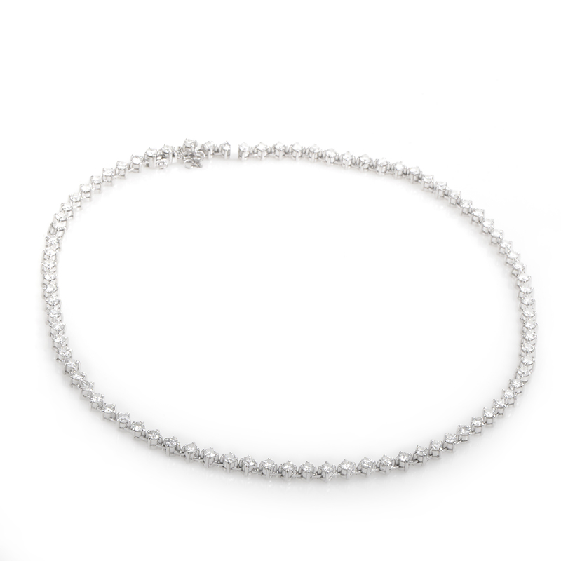 Home Jewelry Estate 18K White Gold Diamond Choker Necklace BB0094486AA