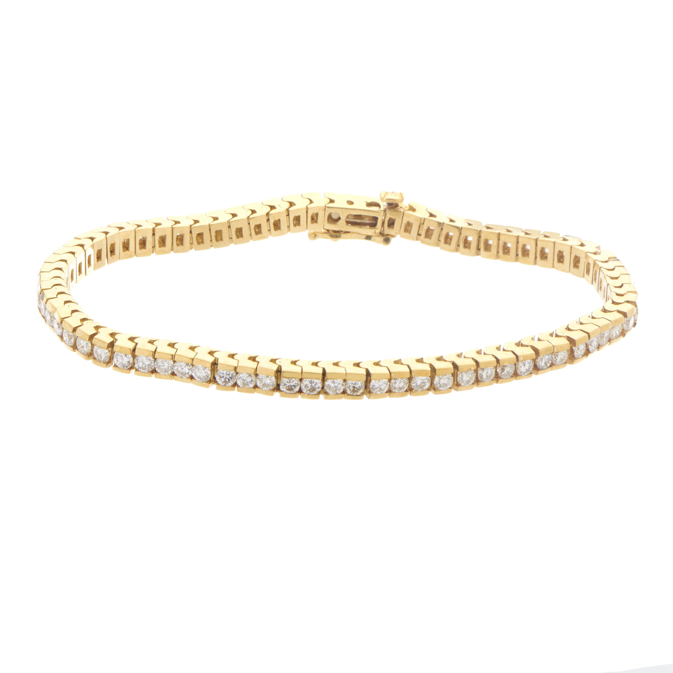 Bracelets Women's 14K Yellow Gold Diamond Tennis Bracelet MFC02111016
