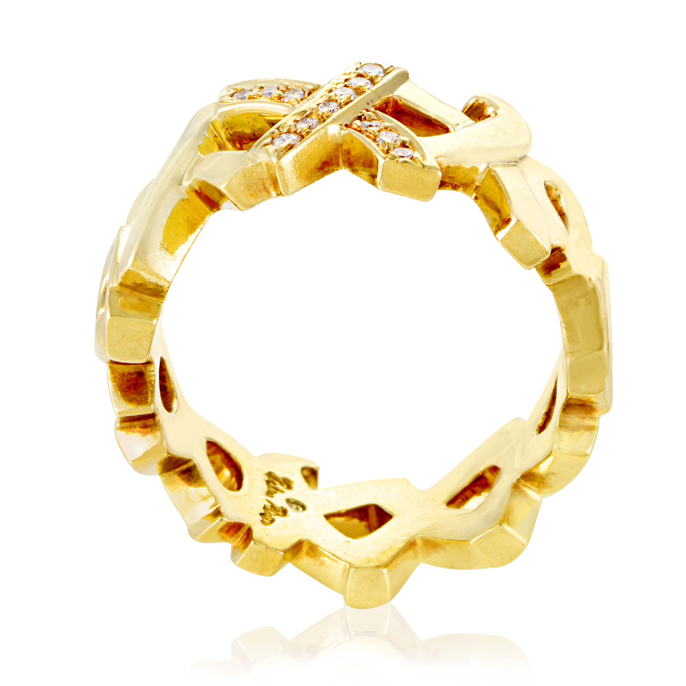 Tiffany & Co. Paloma Picasso Women's 18K Yellow Gold & Diamond XO Ring