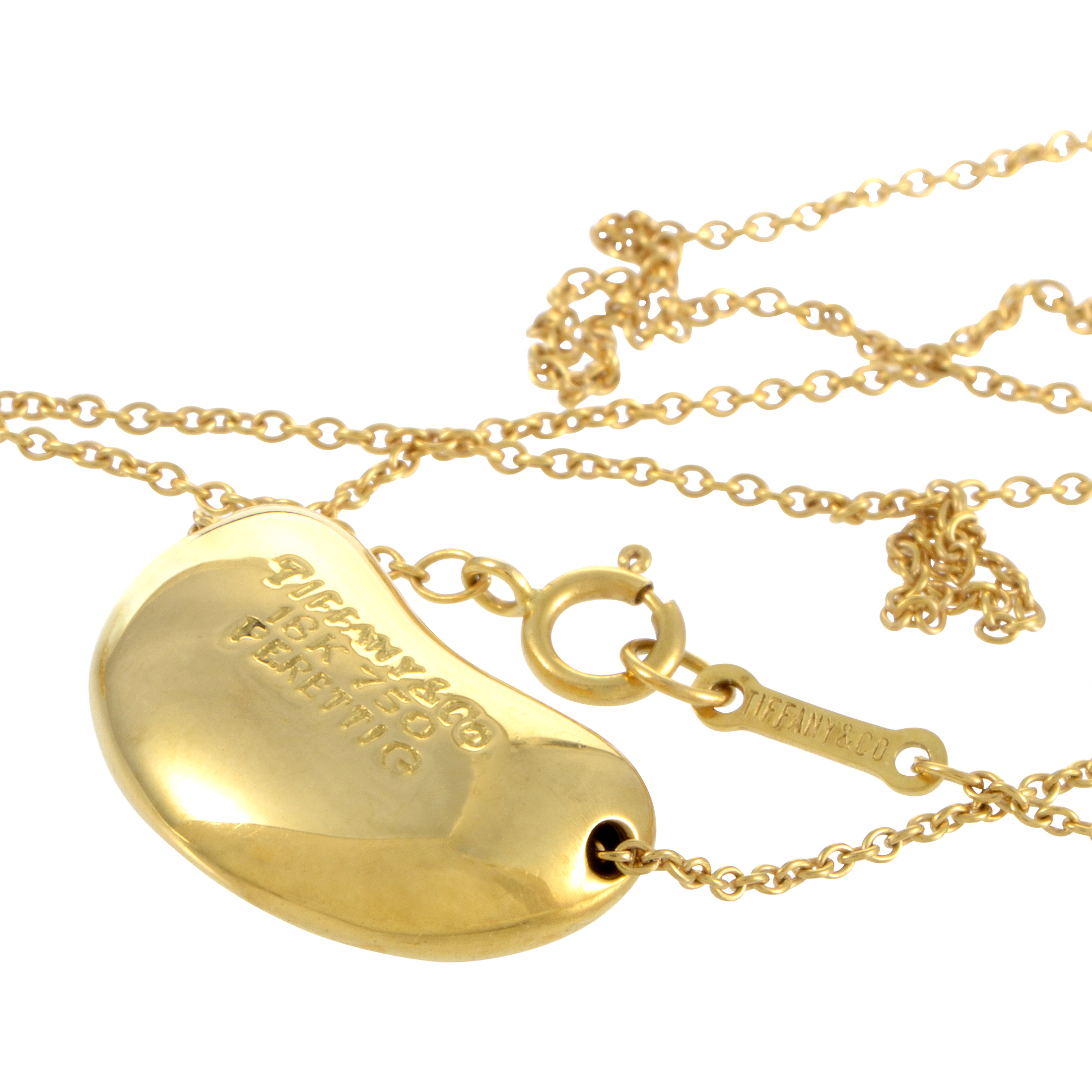 Tiffany & Co. Elsa Peretti Women's 18K Yellow Gold Bean Pendant ...