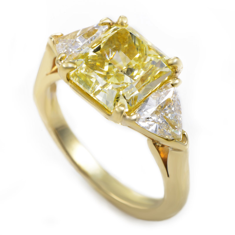 Details about Tiffany  Co. Yellow Gold Fancy Intense Yellow Diamond ...