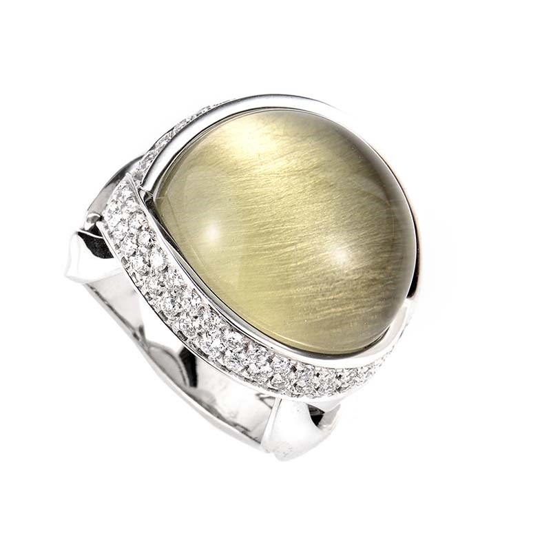versace white gold ring