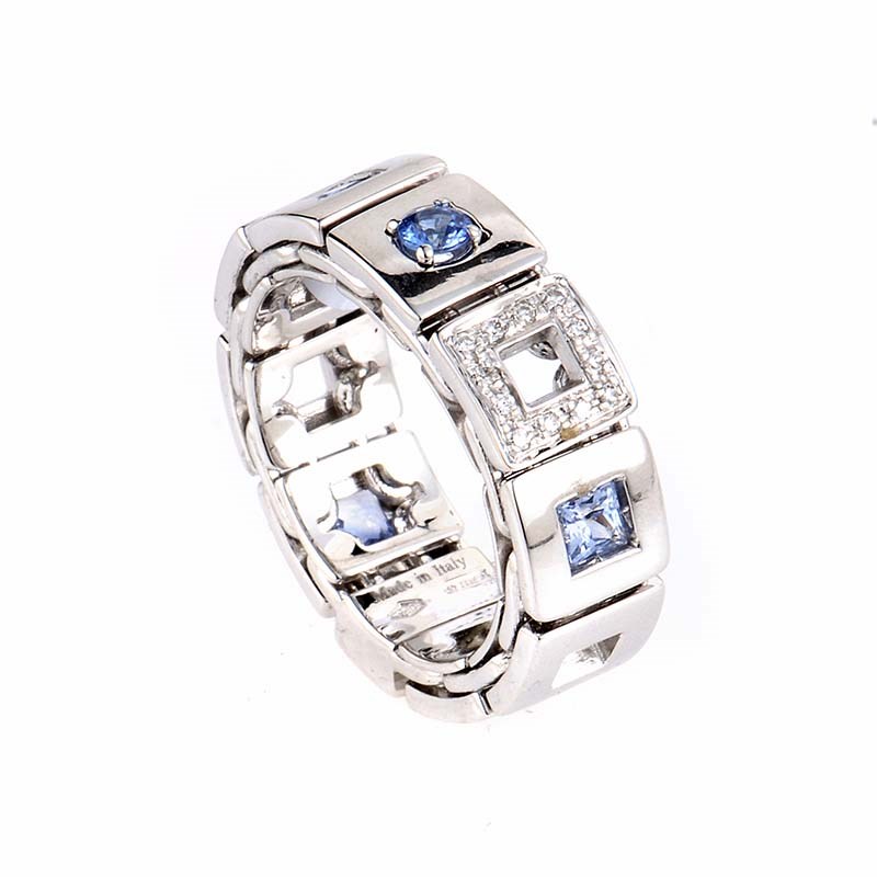 versace white gold ring