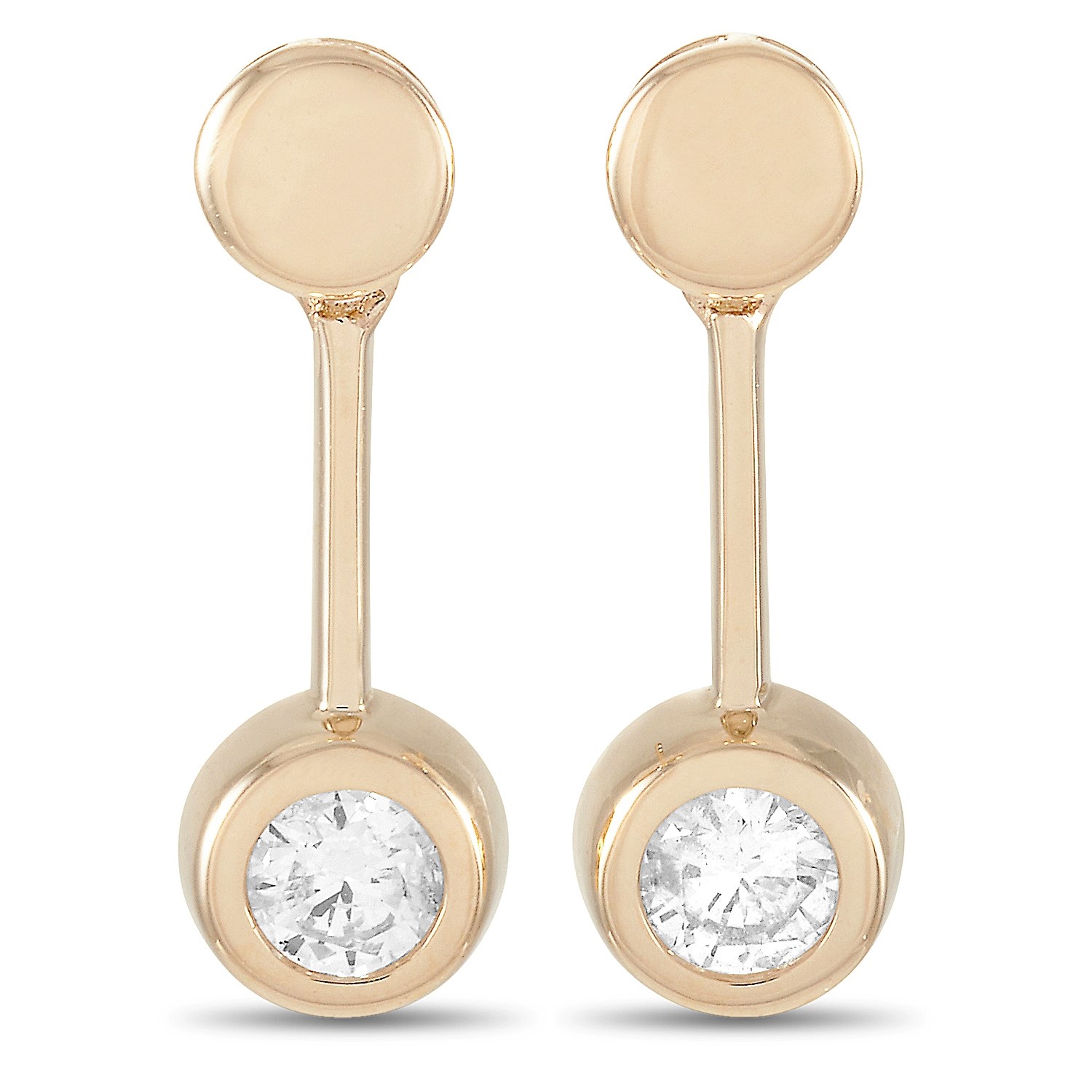 14K Yellow Gold 0.58 ct Diamond Earrings