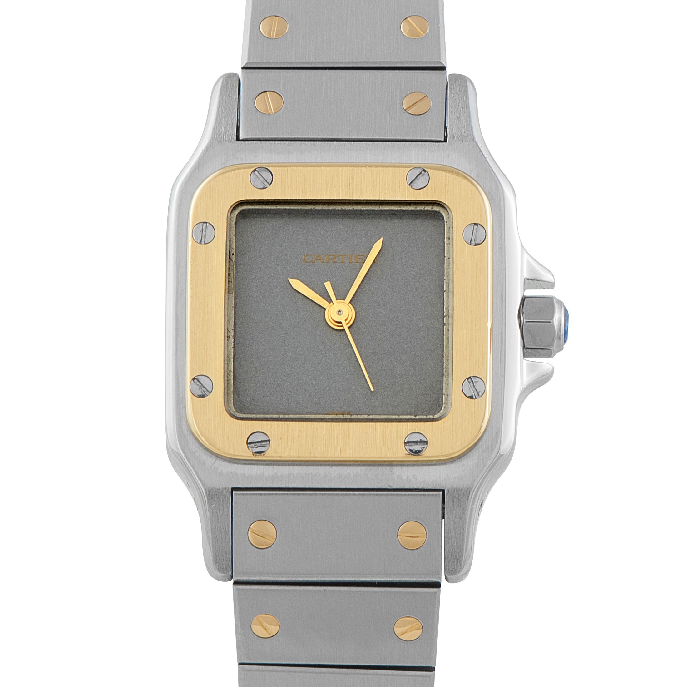Cartier Santos Carre Gray Ghost Dial Two-Tone Watch 0902