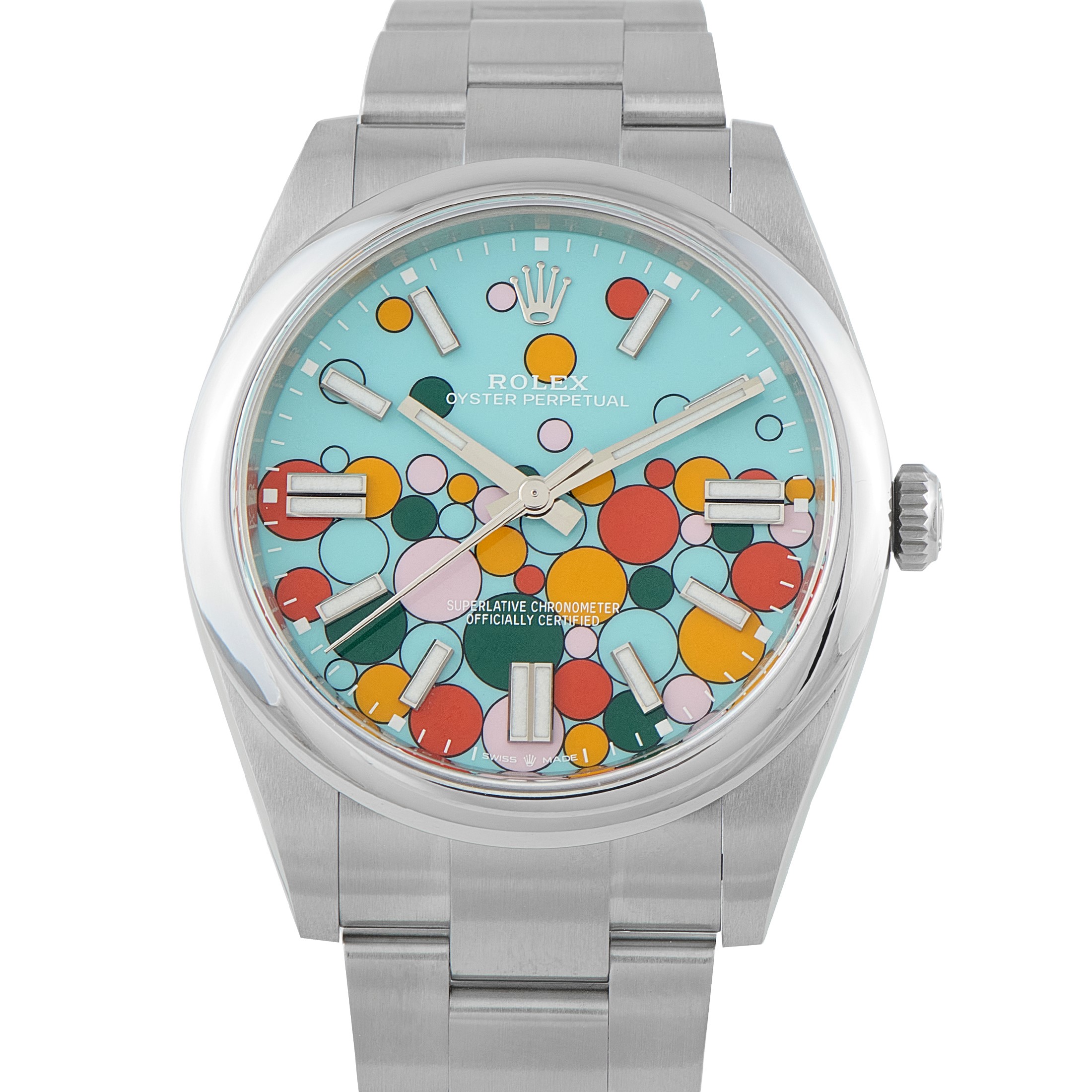 Rolex Oyster Perpetual 41 Celebration Dial Steel Watch 124300