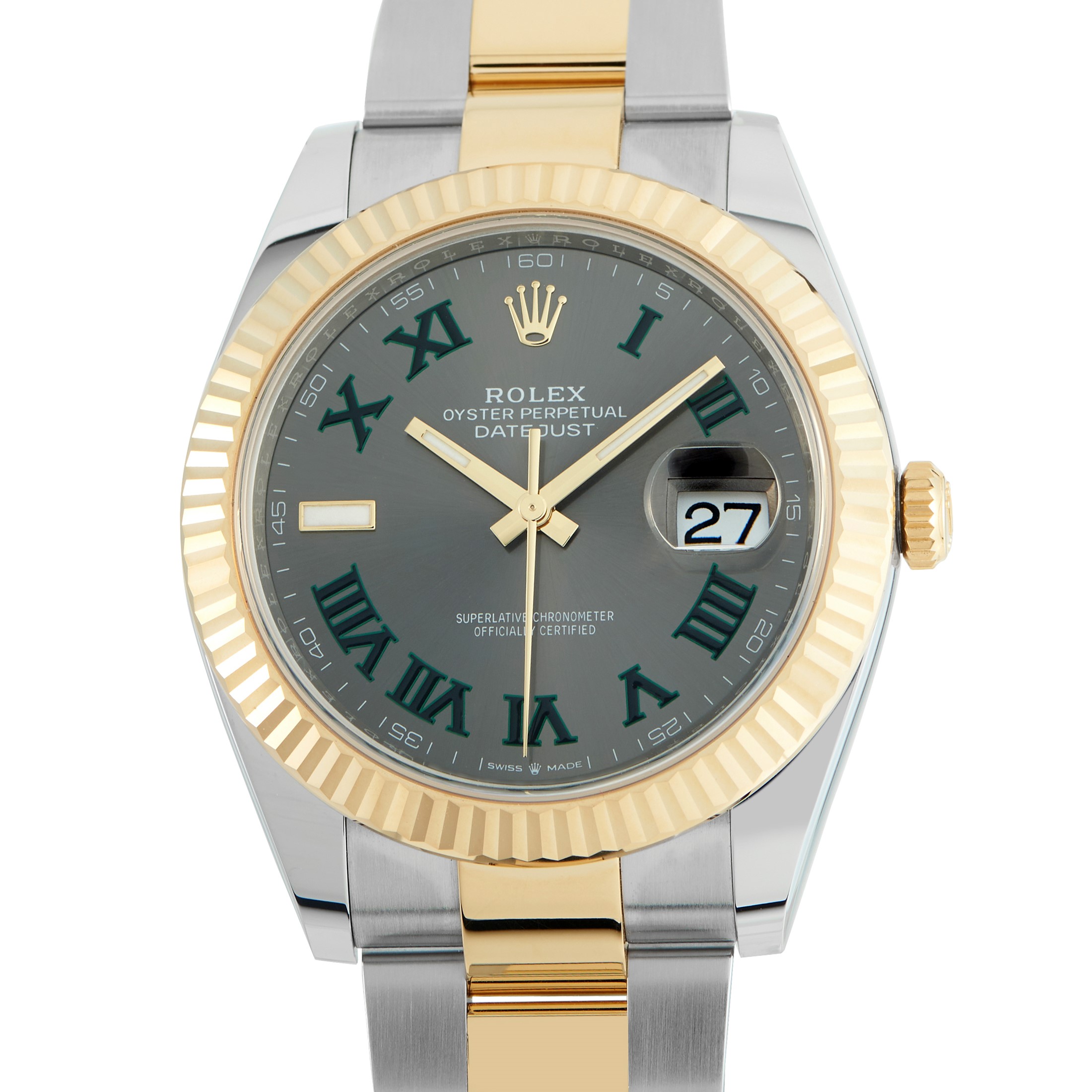 Rolex Datejust 41 Wimbledon Dial Two-Tone Oyster Watch 126333